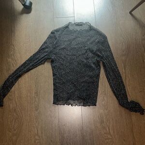 See though glitter top
